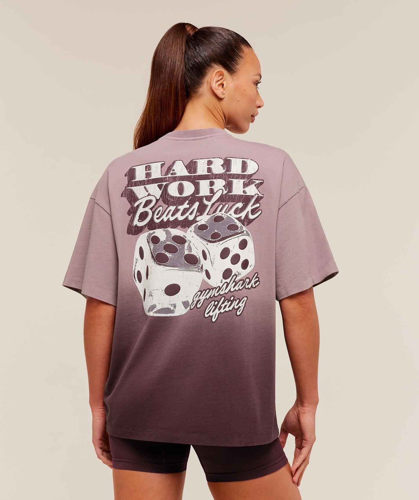 Hard Work Dice Graphic Short Sleeve T-Shirt - US 4586