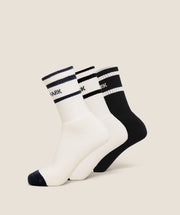 Soft White/Black/Heavy Blue