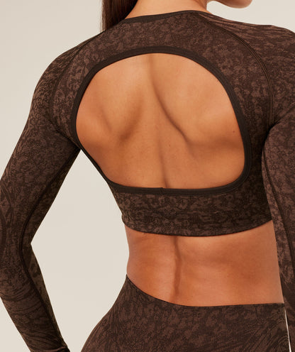 Adapt Animal X Whitney Long Sleeve Crop Top - US 2825