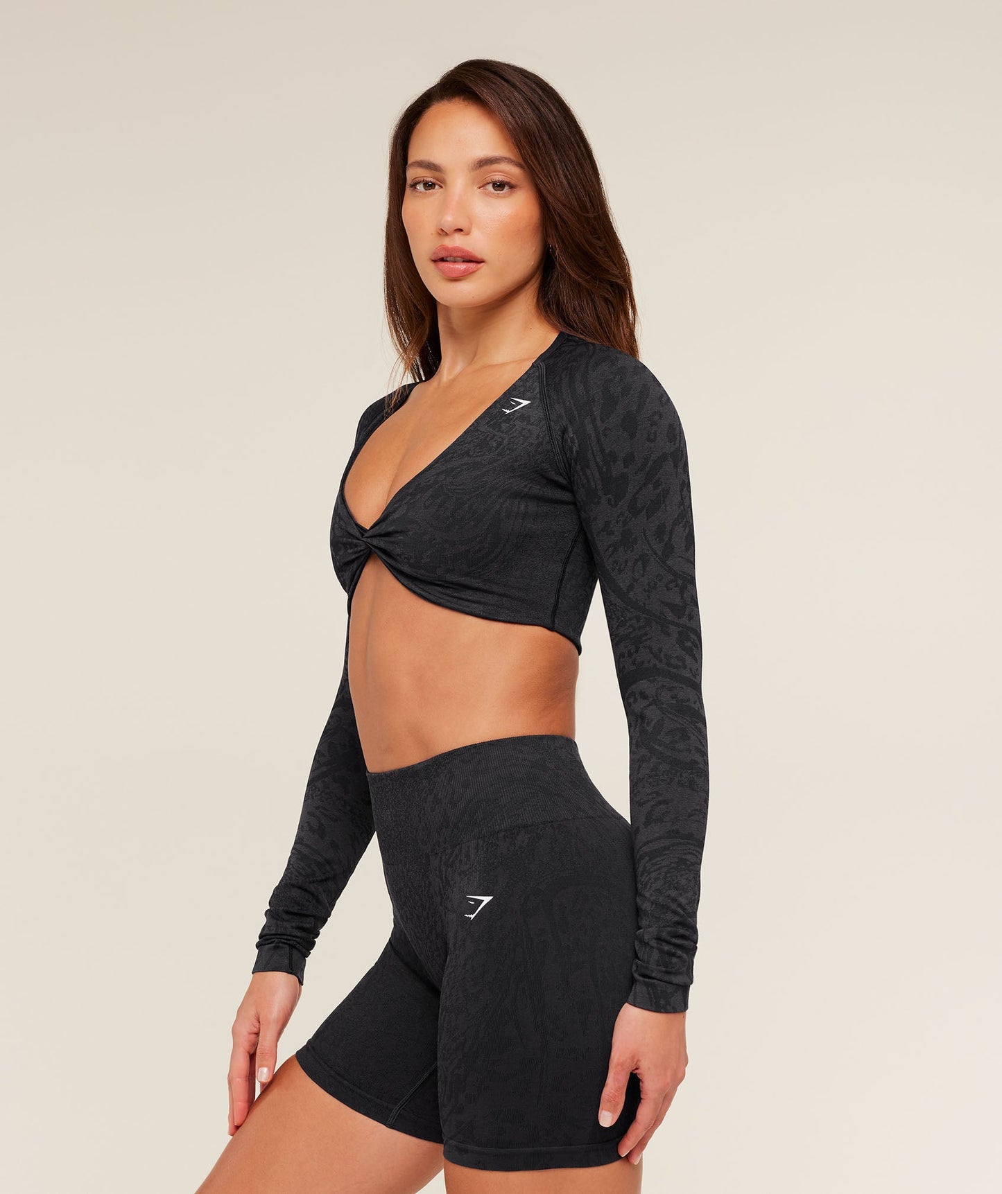 Adapt Animal X Whitney Long Sleeve Crop Top - US 6186