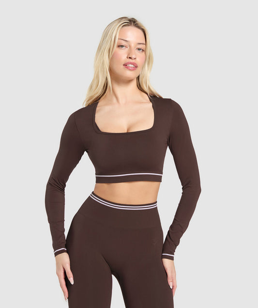 Contrast Seamless Crop Top - US 2339