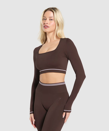 Contrast Seamless Crop Top - US 2339