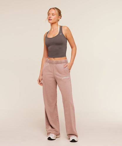 Chainstitch Graphic Wide Leg Joggers - US 4442