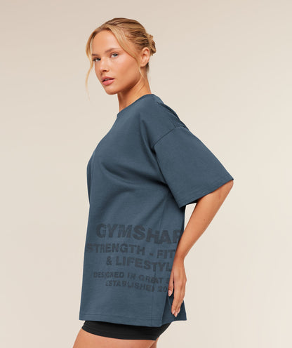 Stacked Graphic Short Sleeve T-Shirt - US 3853