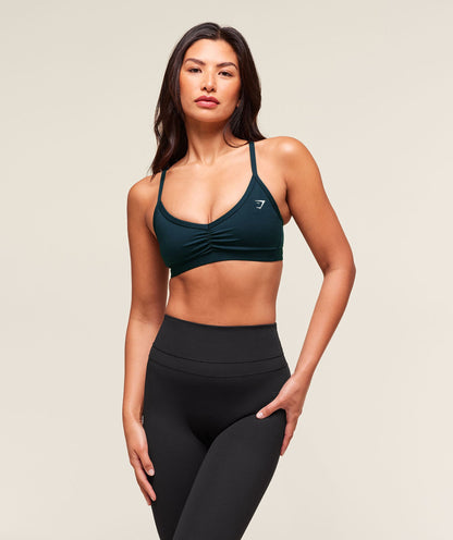 Ruched Strappy Sports Bra - US 7743