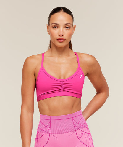 Ruched Strappy Sports Bra - US 1675
