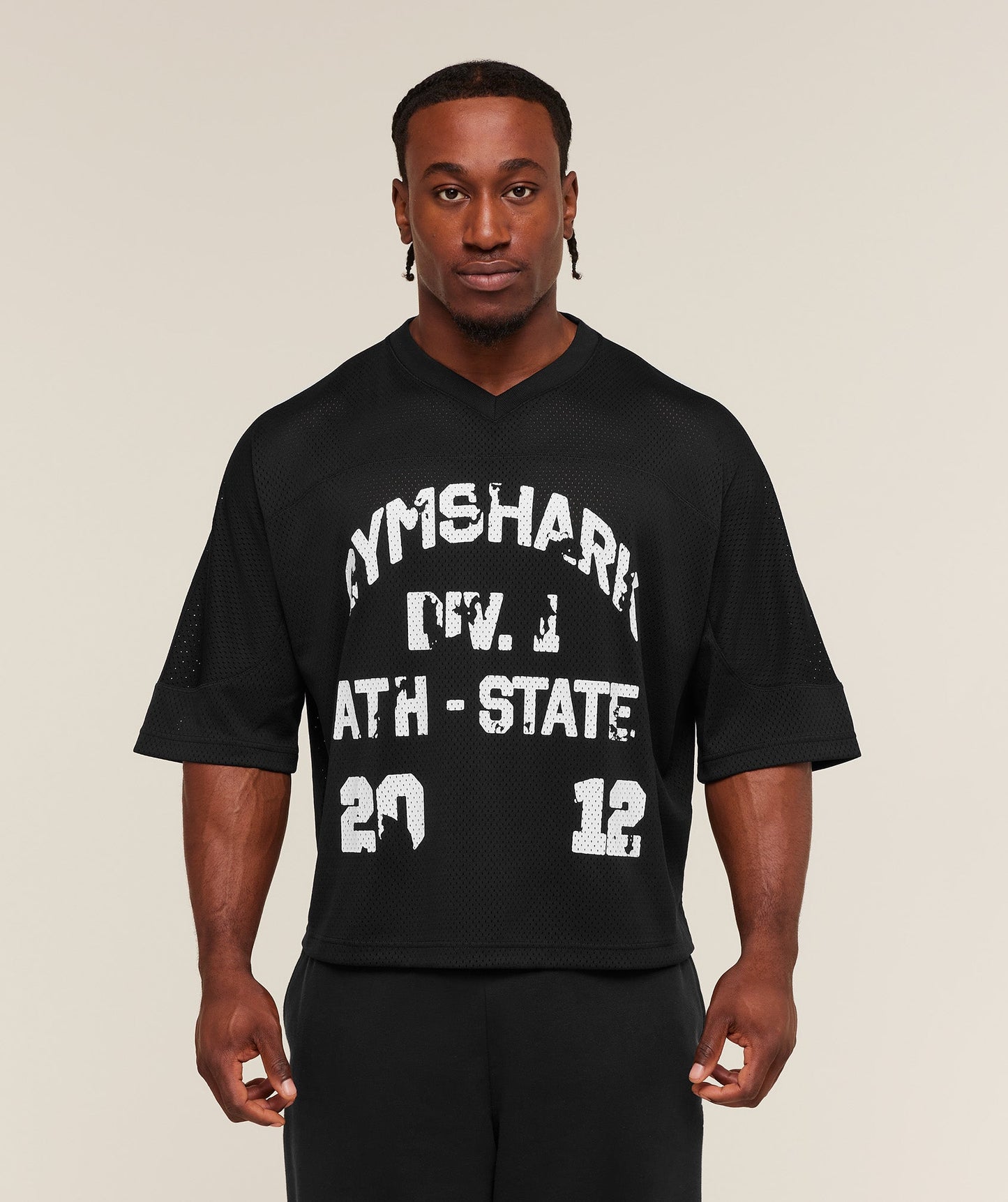 Graphic Mesh Oversized T-Shirt - US 6252