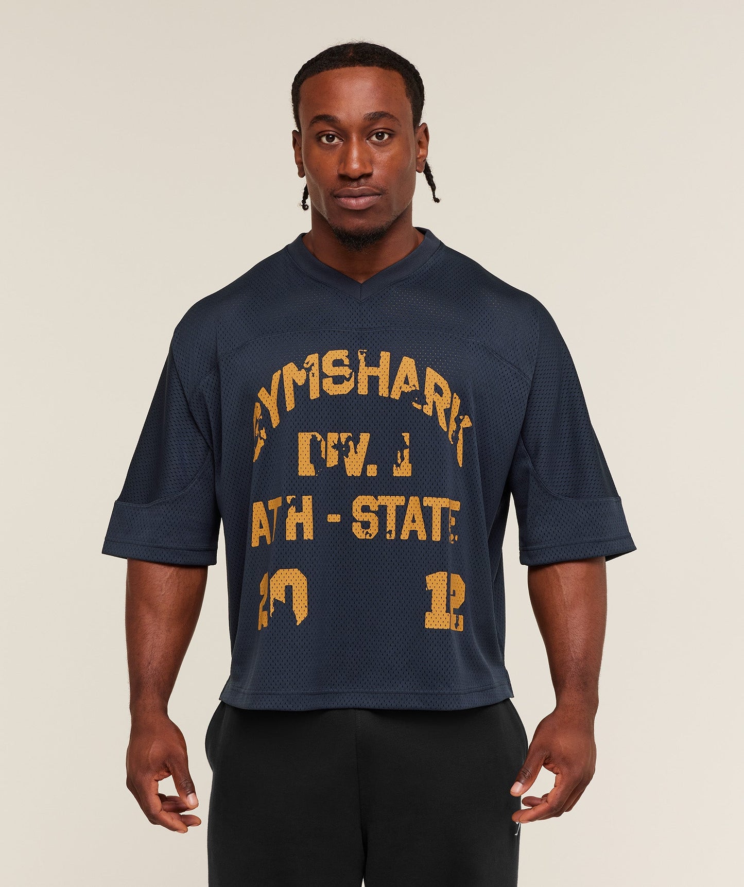Graphic Mesh Oversized T-Shirt - US 8761