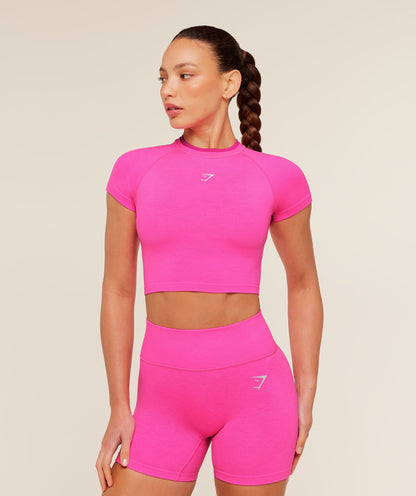 Interval Seamless Short Sleeve Crop Top - US 6799